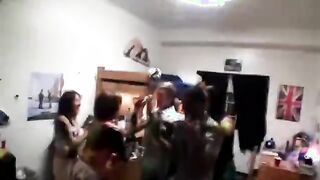 Reality amateurs at college party get some hot and heavy action