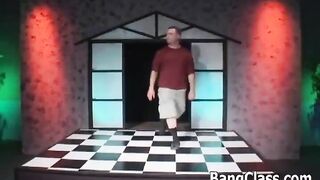 Pretty Blonde Schoolgirl Screwed By Two Dicks