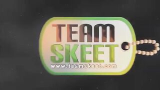 Busty gal bangs herself with favorite toy