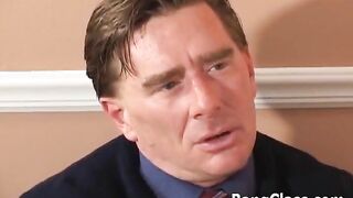 Pigtailed Blonde Teen Tongues & Hammers Thick Pole