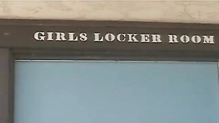 Girl jams cock down mouth and cunt