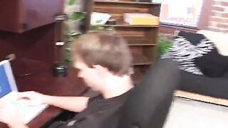 Horny girl suck and bangs meaty dick