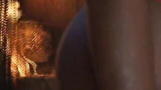 Hot ebony babe bangs hard rod