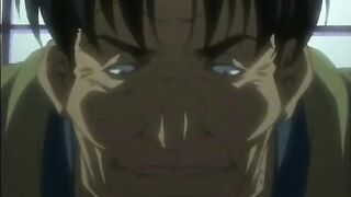 Redhead hentai threesome hard fucking