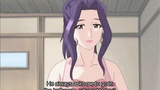 Nasty old pervert fucking a slutty anime babe with massive tits