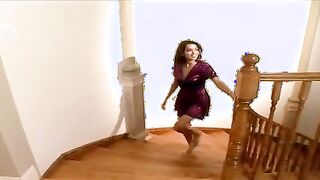 Sexy model takes massive guy