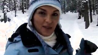 Masturbating in the snow