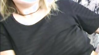 Wanton babe receives cum-shots released by many poles