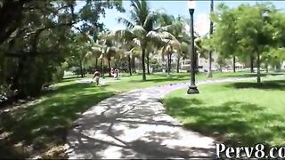 Big tits blonde MILF picked up in the park and fucked hard at home