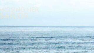 Incredible blonde in shoes strip