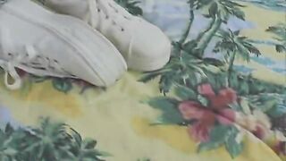 Horny girl nails large pole