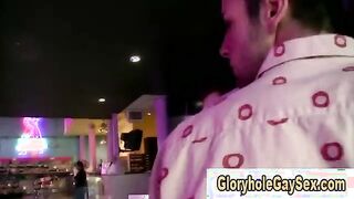 Slut dupps straighty at gloryhole