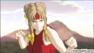 Japanese shemale hentai gets blowjob and hard fucked