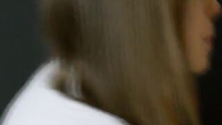 Amazing super skinny coed in white socks