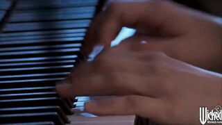 Enticing Brunette Chick Jams Dick Up Her Tight Twat