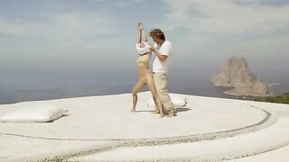 graceful art yoga in the sky