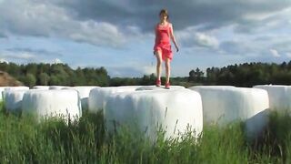 Enjoying herself on the nature