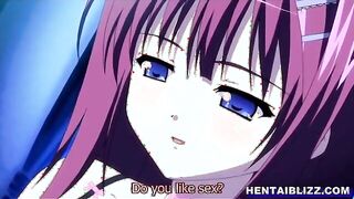 Schoolgirl hentai tittyfucked and facial cumshot