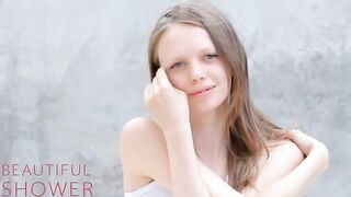 Beautiful shower from thin sex doll