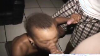 Amateur ebony squints for cumshots