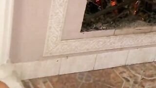 Busty lesbian fun with toy