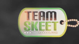 Brunette slut loves fellatio & rough sex