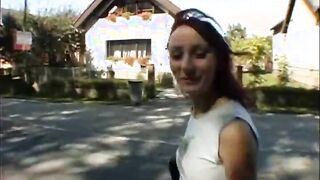 Stunning teen girl licks big dick then gets it up