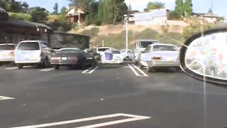 Hot chick sucks and spreads legs for packages