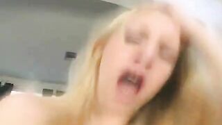 Teen deep throats and gets a facial