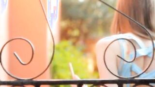 Petite skinny doll posing