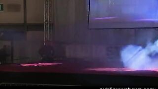 Stripping blonde female