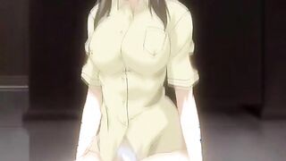 Chained hentai dildoing ass and sucking stiff cocks