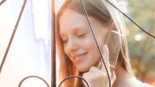 Petite skinny doll pose