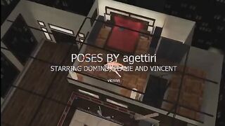 Hot wild threesome  happens at night 