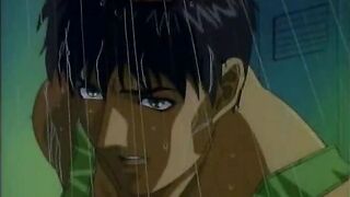 Hentai gangbanged by two perverts