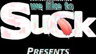 Latex teen sucks cock