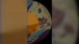 Girl stuffs hard cock in mouth & pussy