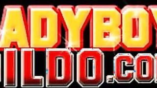 Enchanting Shemale Massages Her Butt With Toy On Sofa