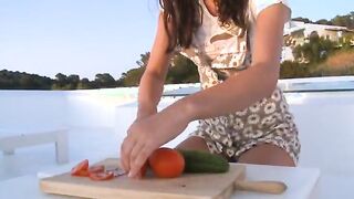 Hot teen gives a great blowjob