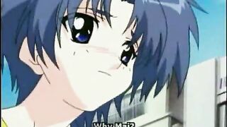 Cute hentai shemale sex fun on sofa