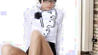 Incredible babe in heels tease snatch