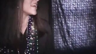 Partying Brunette Bitch Screws Wet Pussy Using Fingers In A Party