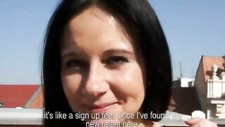 Amateur Czech girl public sex and gets jizzed on her big tits