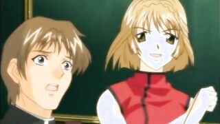 Captive hentai bride threesome fucked by bondage anime cock