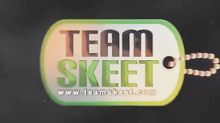 Pretty Brunette Swallows Cock