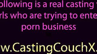 Blonde stripper on the CastingCouchX