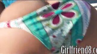 Bikini babe with big rack pussy banged hardcore on a boat