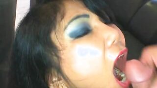 Jizzed busty asian hoe