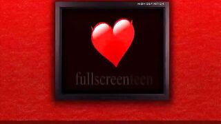 Naked teen girl with wet shaved pussy masturbates