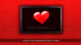 Teen with natural tits masturbates